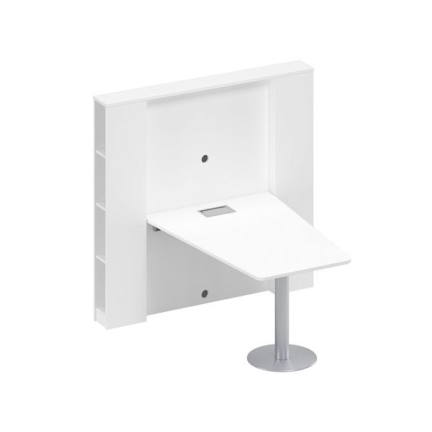 Стол для переговоров откидной A4 А4 9101 БП белый премиум - Вид 1