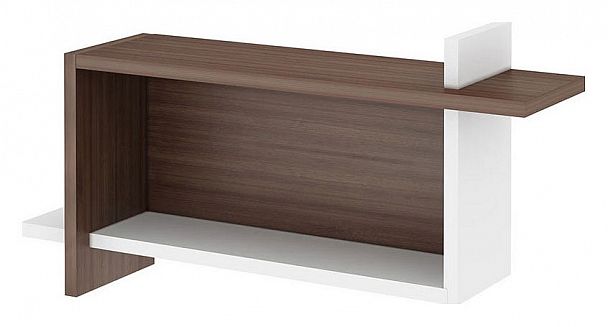 Полка книжная Домино ПК-16 Белый/Шамони - Вид 1