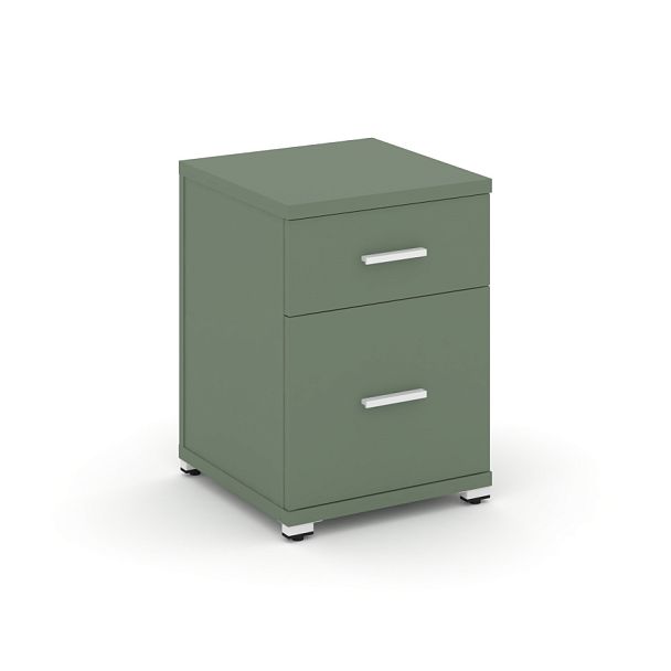 Concept Тумба опорная/приставная 1 ящ.+1 распаш. фасад CN.TUO-004 W Кобо/Металл Белый 420*420*583 - Вид 1