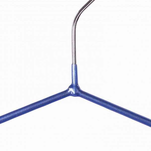Вешалки-плечики, размер 48-50, КОМПЛЕКТ 10 шт., металл/ПВХ, перекладина, цвет синий, BRABIX "Стандарт", 601166 - Вид 8