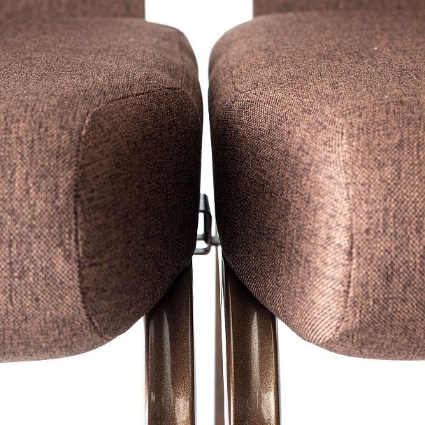 Стул церковный Крок с коннектором, каркас бронза - Вид 4