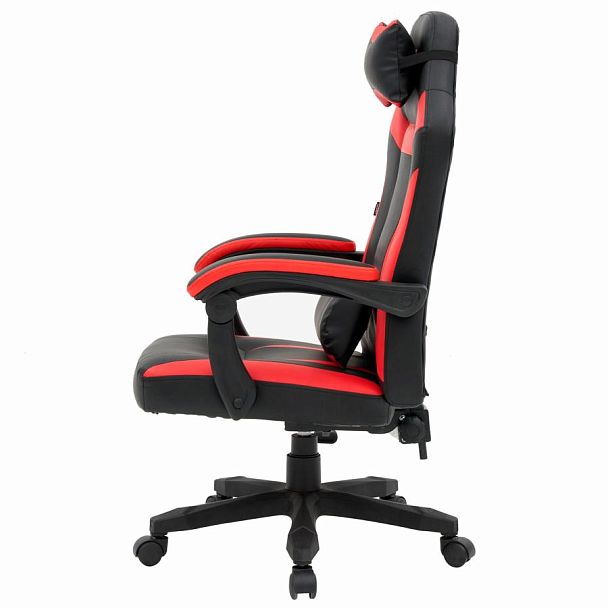 Кресло компьютерное CROMEX "Start GM-105", две подушки, экокожа, черное/красное, 532957 - Вид 7