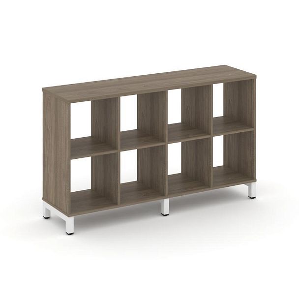 Стайл Проджект Каркас стеллажа 2 яр. SN.KS-240 Вяз Благородный/Металл Белый 1488*400*881 - Вид 1