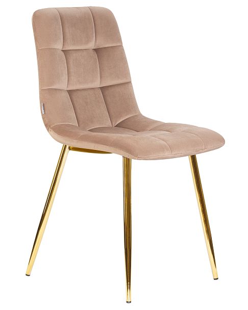 Стул обеденный DOBRIN ALEX (золотые ножки, мокко велюр (V108-104), ) - Вид 2