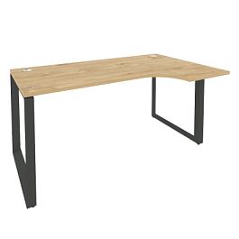Onix Стол эргономичный правый на О-образном м/к O.MO-SA-1 (R) Тиквуд светлый/Антрацит металл 1580*980*750 (720/460) - Фото предпросмотра