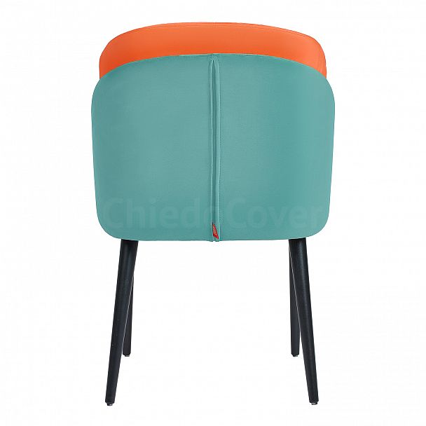 Полукресло Лилия, оранжево-голубой - Вид 6