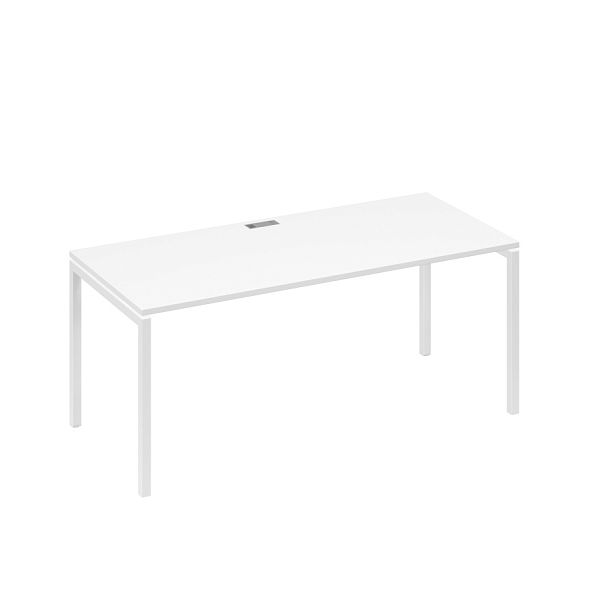 Стол письменный на металлокаркасе DUE A4 А4 Б2 026 БП белый премиум / металлокаркас белый - Вид 1