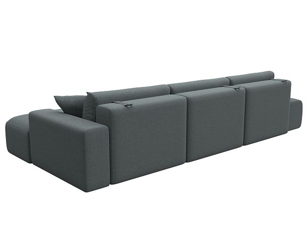 Диван угловой Лига-036 НПБ Модерн Лонг правый угол Рогожка серый - Вид 6