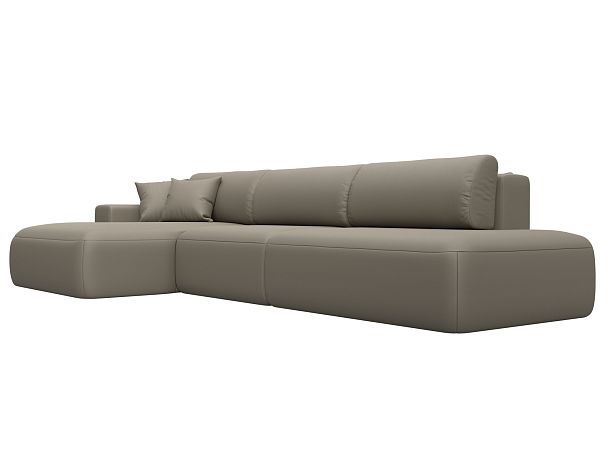 Диван угловой Лига-036 НПБ Модерн Лонг левый угол Экокожа бежевый - Вид 3