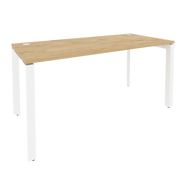Onix Стол рабочий на П-образном м/к O.MP-SP-4.7 Тиквуд светлый/Белый металл 1580*720*750 - Вид 1