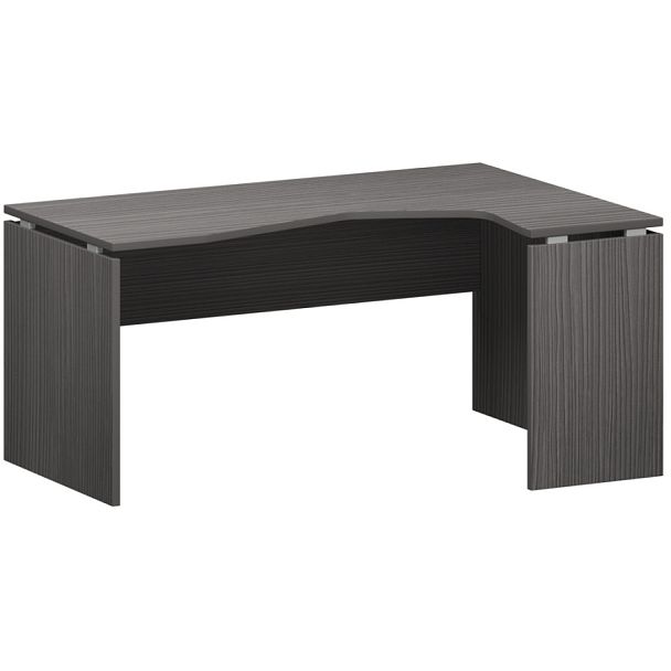 Стол эргономичный правый НТ-060.ПР Лиственница 1600x1100x750 Аргентум - Вид 1