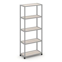 Shelf Mobile Стеллаж 5 уровней 1 секция VR.LT-STK-501.06 Денвер Светлый/Металл Серый 600*400*2000 - Фото предпросмотра