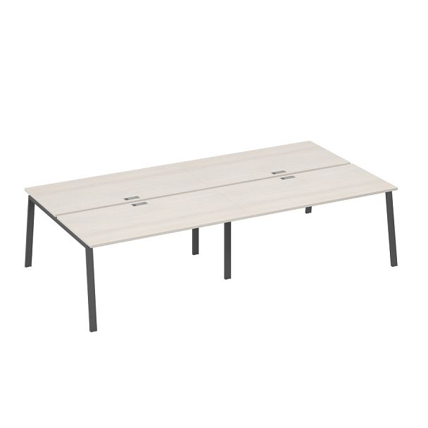 Рабочая станция 4х160 с опорами TRE A4 А4 Б3 178-2 БП дуб / металлокаркас антрацит - Вид 1