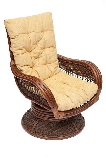Кресло-качалка Андреа Релакс Медиум/Andrea Relax Medium /с подушкой/Pecan Washed (античн. орех) - Вид 1