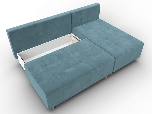 Диван угловой Лига-102 угол универсальный Велюр бирюзовый - Вид 7