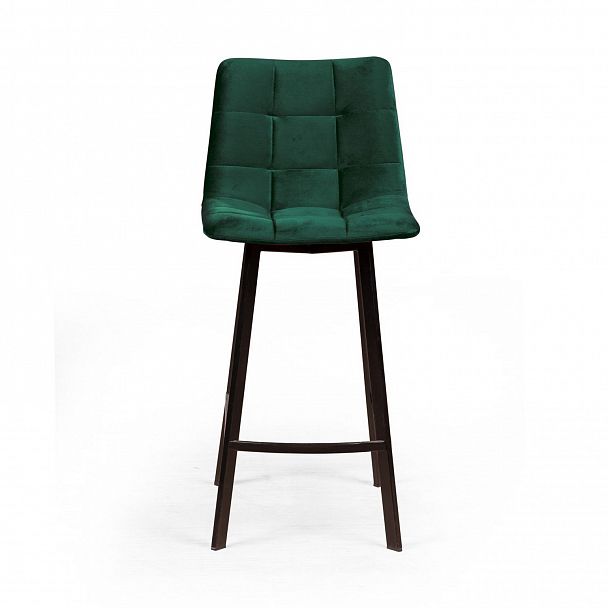 Стул полубарный UNO, бархат зелёный 19/ чёрный профиль - Вид 3