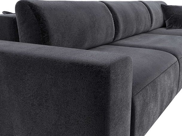 Диван угловой Лига-036 НПБ Классик Лонг правый угол Велюр серый - Вид 4