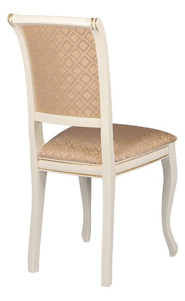 Обеденная группа стол Арей 160(210)х90х76 Слоновая кость с золотой патиной и 4 стула Арктос Слоновая кость с золотой патиной/Бежевый жаккард - Вид 9