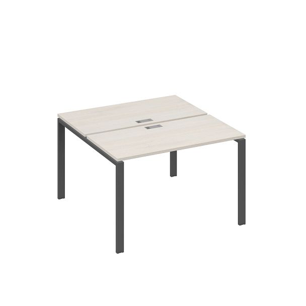 Станция 2х120 рабочая с металлокаркасом UNO A4 А4 Б1 170 БП дуб / металлокаркас антрацит - Вид 1