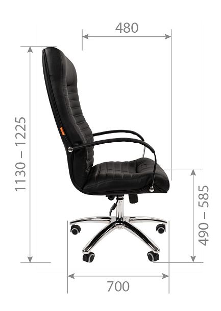 Кресло CHAIRMAN 480, экокожа, бежевый - Вид 6