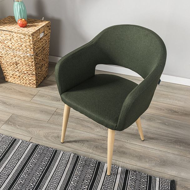 Кресло Oscar тёмно-зеленый/нат.дуб - Вид 13