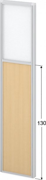 Модуль комбинированный "Мобильные офисные перегородки «Логика»" ПК-ЛГ-МДК200х44/130П/Д-В1-534 белый - Вид 1