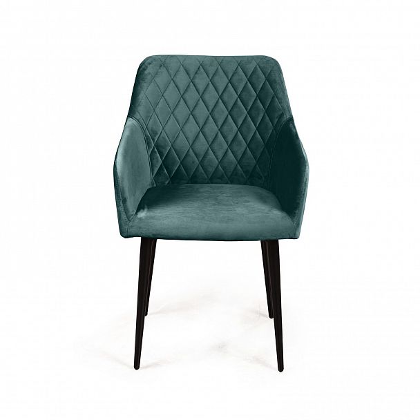 Стул с подлокотниками Robert, бархат зелёный 19 - Вид 2