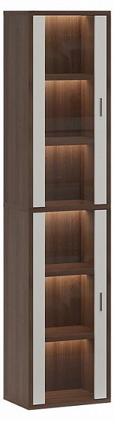 Шкаф-витрина Домино СУ(ш1в2)+2ФС Белый/Шамони - Вид 1