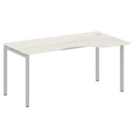 Metal System Quattro Стол криволинейный правый на П-образном м/к 40БП.СА-1 (R) Дуб наварра/Серый металл 1600*900*750 - Фото предпросмотра
