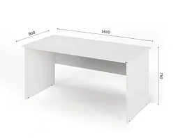 UNITY PС8-16 БЕЛЫЙ Офисный стол прямоугольный Прямой 1600х800х750 - Фото предпросмотра