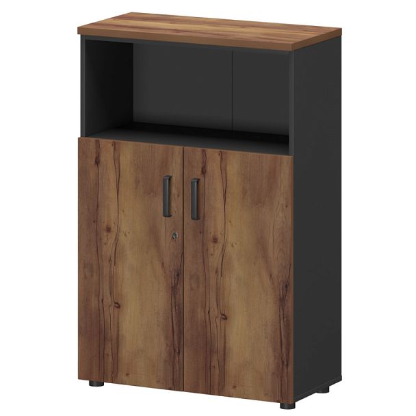 Шкаф СМШ-38Д2 Тип2 Графит/Таксония 792x380x1214 Смарт - Вид 1