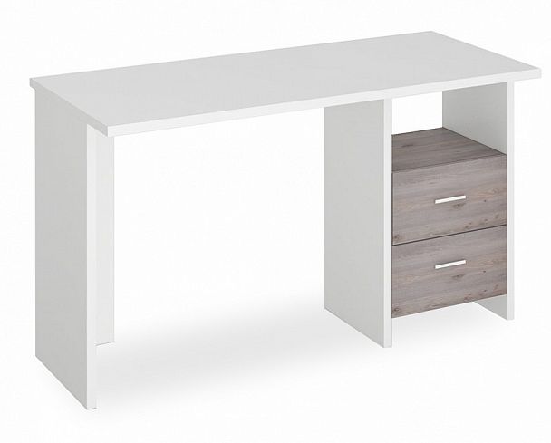 Стол письменный Нельсон Lite СКЛ-Прям130 БЕН Белый/Нельсон - Вид 1