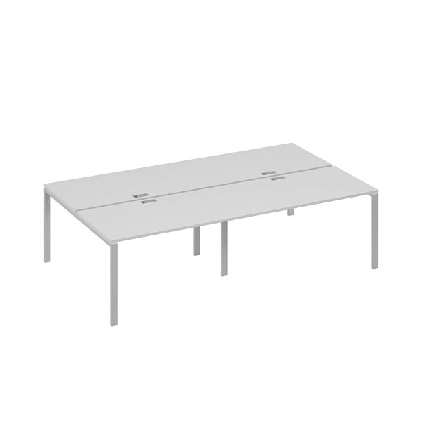 Станция на металлокаркасе UNO столы 4х140 A4 А4 Б1 177-2 БП серый / металлокаркас серый - Вид 1