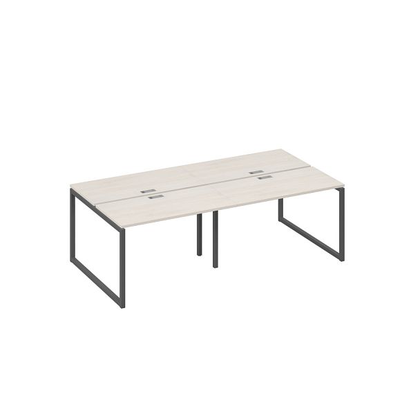 Станция 4х120 рабочая на металлокаркасе QUATTRO A4 А4 Б4 170-2 БП дуб / металлокаркас антрацит - Вид 1