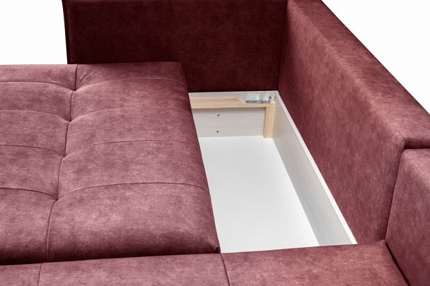 Мягкий угол "Чилетти" бордовый - Вид 5