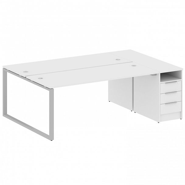 Рабочая станция "Metal System" БО.РС-СТП-2.5 белый/серый - Вид 1