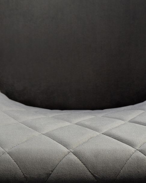 Стул обеденный DOBRIN ROBERT (черные матовые ножки, велюр V108-92 Антрацит) - Вид 10