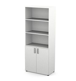 EUROPE/ЕВРОПА RE082-79х42 Шкаф 5 уровней З/С ХДФ 798x420x1965 Белый - Фото предпросмотра