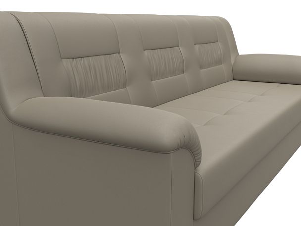 Диван прямой Карелия Экокожа бежевый - Вид 4