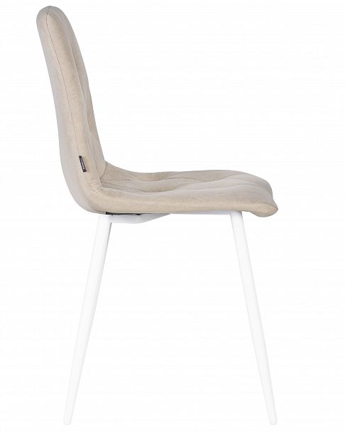 Стул обеденный DOBRIN CHILLY ROMBO (Капучино Simple 05, основание белый) - Вид 3