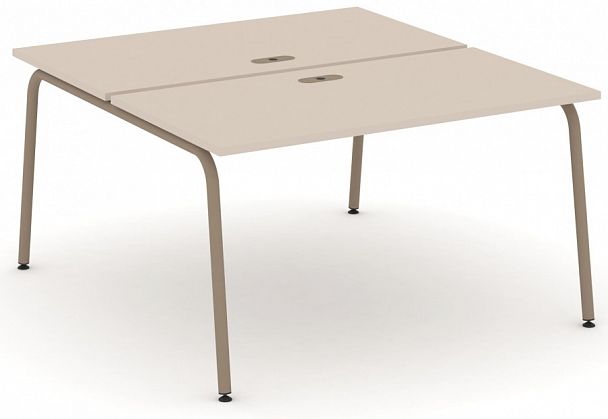 Рабочая станция на 2 места "ESTETICA" ES.D.RS-2.3-LK Капучино - Вид 1