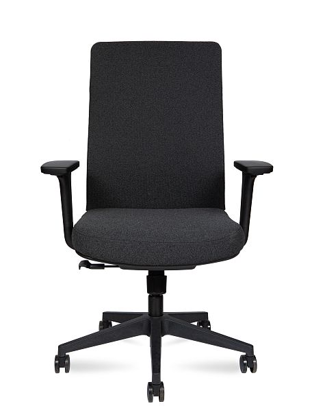 Кресло офисное / Fredo LB / черный каркас/черная сетка/черная сидушка - Вид 2