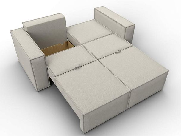 Диван прямой Куба мини Рогожка бежевый - Вид 9