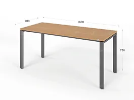 UNITY РМС7-16 БУК Стол на металлокаркасе прямой 1600х700х750 - Фото предпросмотра