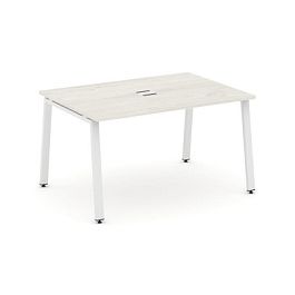 Стайл Проджект Стол переговорный SN-6A.SPRG-001 Дуб Наварра/Металл Белый 980*980*750 - Фото предпросмотра