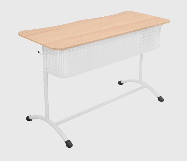 Стол ученический Мега 2М (Р), двухместный, регулируемый, с перфорированным экраном, гр.5-7 - Вид 2