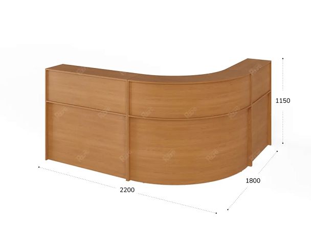ЛАЙТ / LIGHT RLG070 Угловой ресепшн 220x180x115 Вишня - Вид 3
