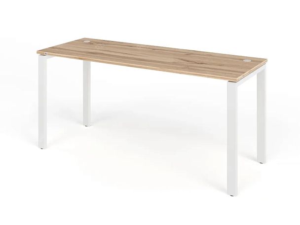 TANDEM RTD066-MK-160-V Стол прямой на металлокаркасе ун-й 1600х600х750 Вотан/Белый - Вид 1