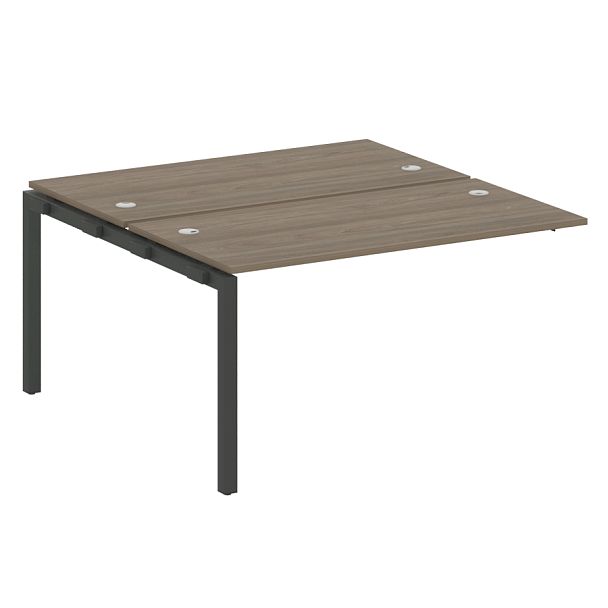 Metal System Quattro Р. ст. криволинейная на П-образном м/к 50БП.РАС-СА-2.3 Вяз/Антрацит металл 1400*2435*750 - Вид 1