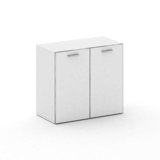 Fresco Шкаф широкий низкий FR.ST-302 white Белый Бриллиант UM/Лакобель Белый/Хром 896*460*807 - Вид 1